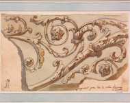 Clerisseau Charles-Louis Fragment of an Ornamentated Frieze Villa of Emperor Hadrian in Tivoli  - Hermitage